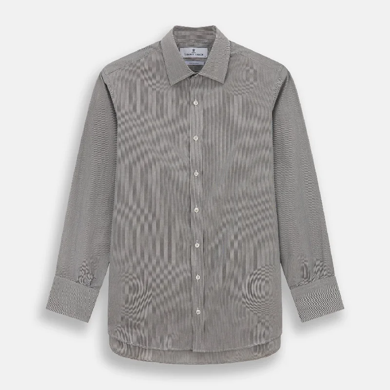 Navy Fine Stripe Mayfair Shirt