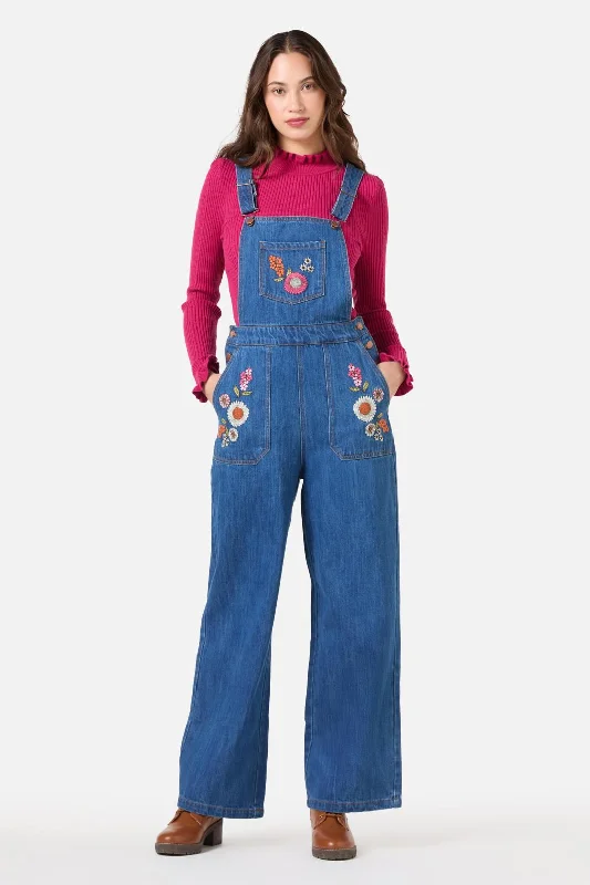 Viva Floral Embroidered Overall