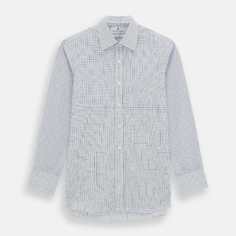 Blue Double Graph Check Mayfair Shirt
