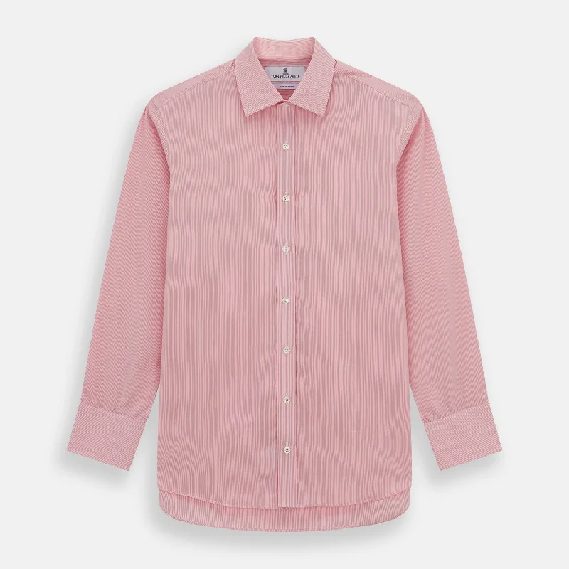 Pink Fine Stripe Mayfair Shirt