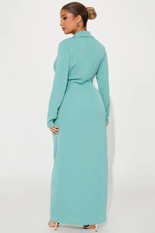 Carolina Button Down Maxi Dress - Sage