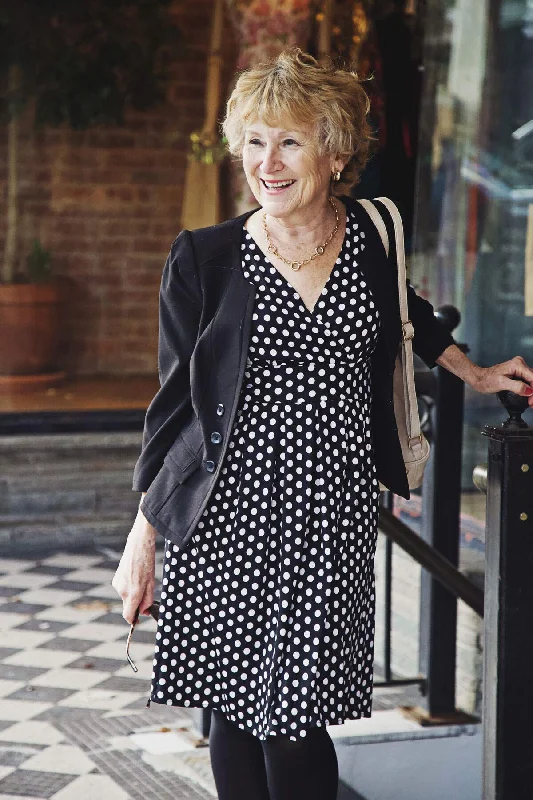 Penelope Dress - Black and White Polka Dot