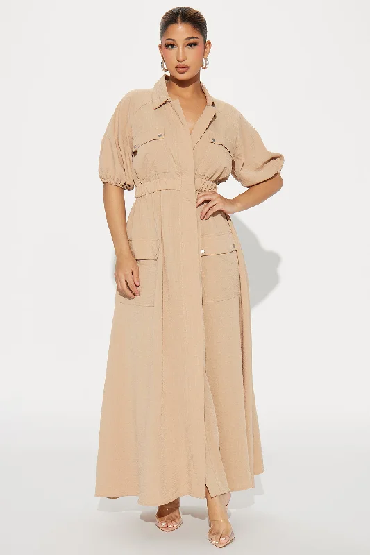 Polina Maxi Dress - Taupe