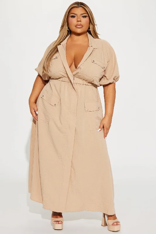 Polina Maxi Dress - Taupe