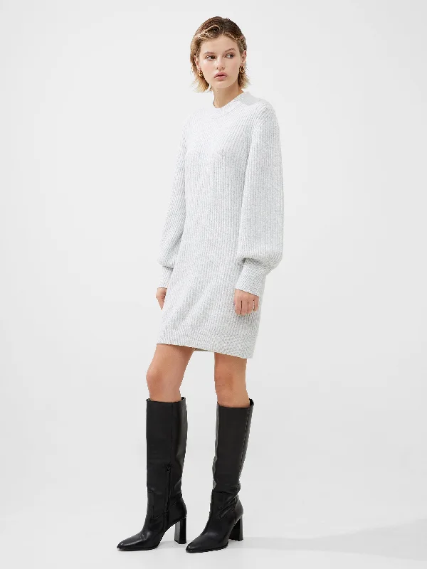 Vhari Ribbed Crew Neck Sweater Dress