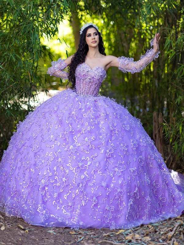 Long Sleeve Strapless Ball Gown by LizLuo Quince 26085