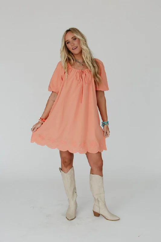 Moonlit Orchid Dress - Apricot