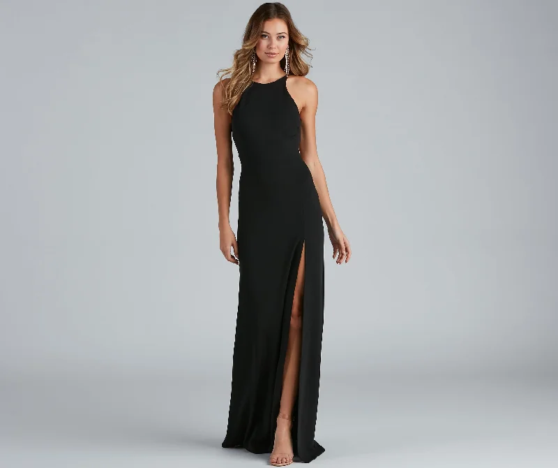 Presley Formal Halter A-Line Dress