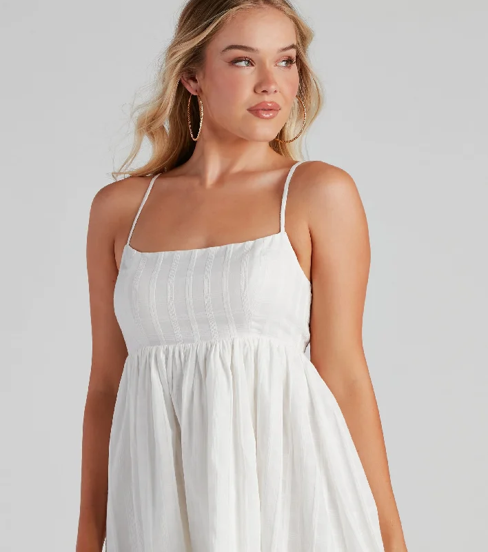 Socialite Linen Babydoll Dress