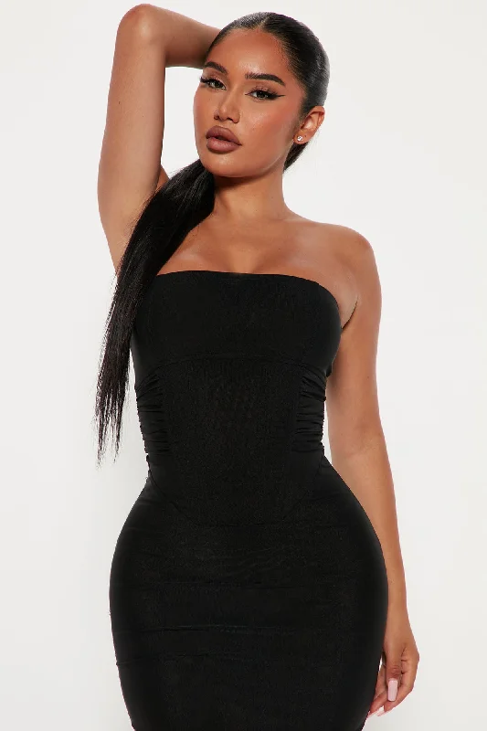 Dedicated To You Midi Dress - Black