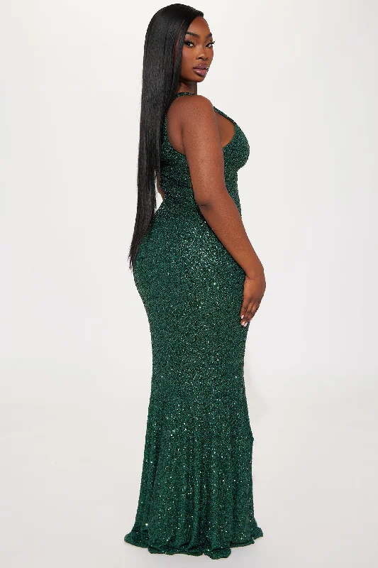 Harriet Sequin Gown - Emerald