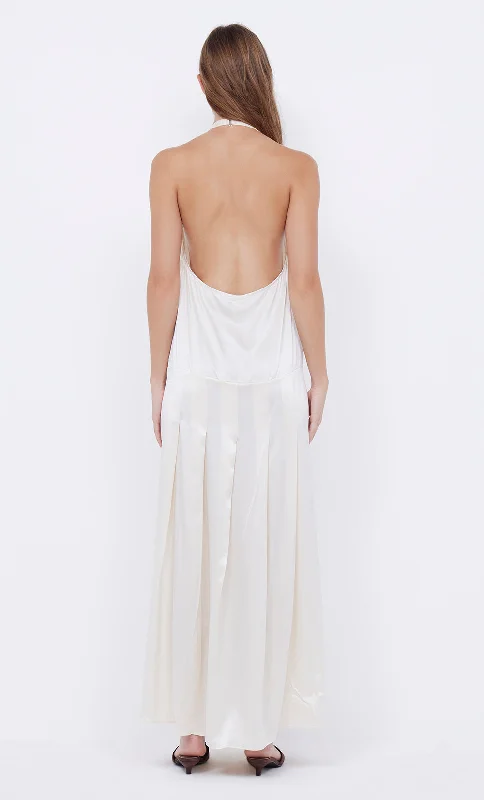 KAIA HALTER MAXI DRESS - IVORY