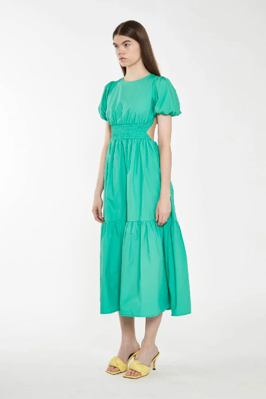 Holly Green Open-Back Maxi Dress