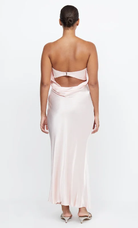 MOON DANCE STRAPLESS DRESS - BLUSH