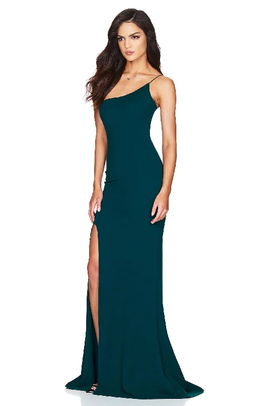 Nookie Jasmine One Shoulder Gown - Teal