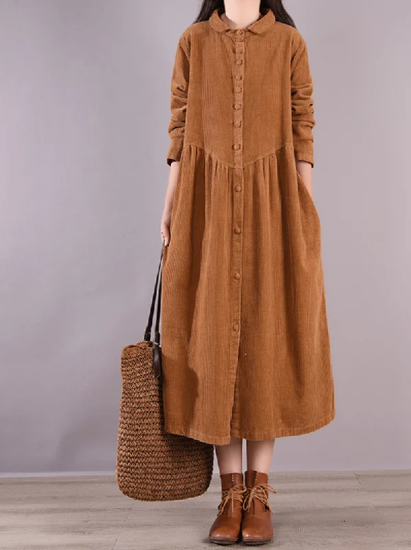 Women's Casual Loose Midi Dress, Formal Button Midi Dress, Little Women Dresses, Midi Dresses