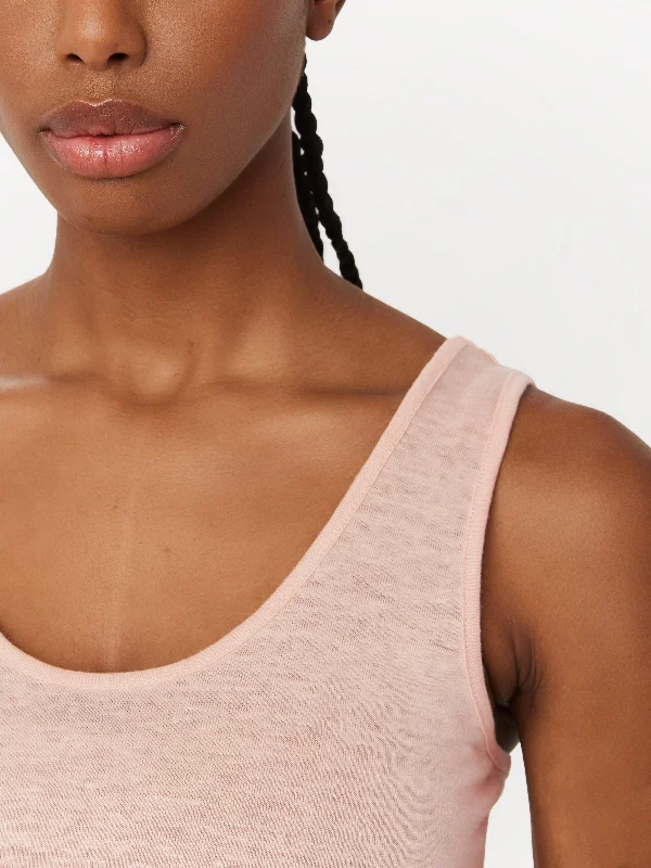 The Linen Tank Top in Light Pink