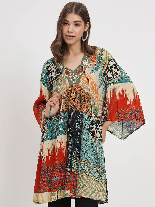 Abstract Printed A Line Kurti