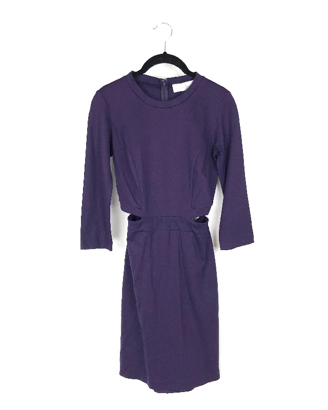 Purple Cut-Out Dress - Small