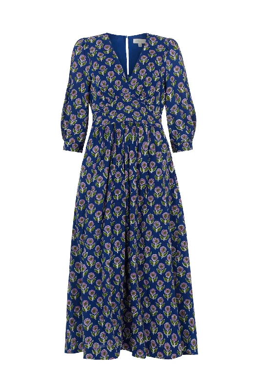 Amelia Aster Block Print Dress