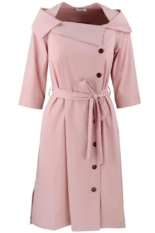 Pink Layered Collar Dress