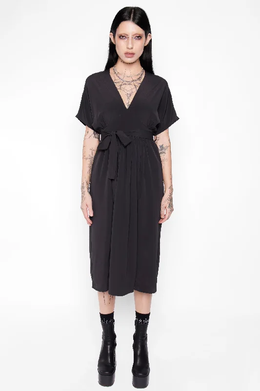 Bathory Plunge Midi Dress