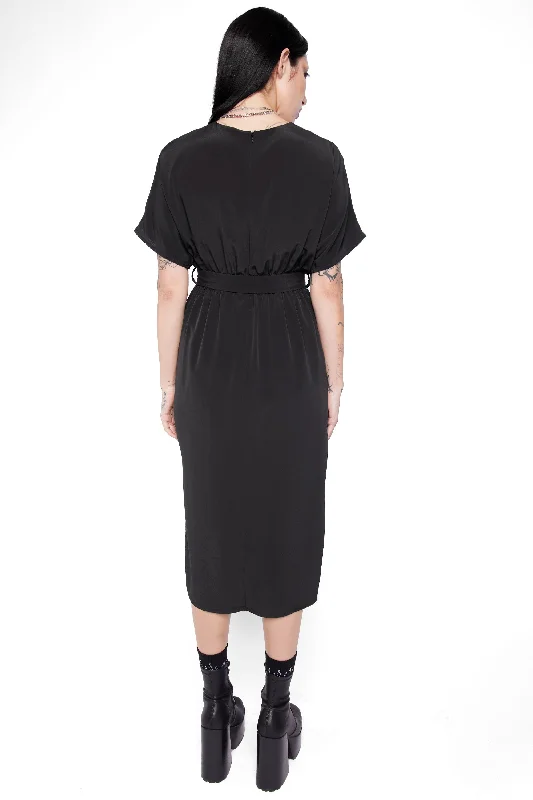 Bathory Plunge Midi Dress