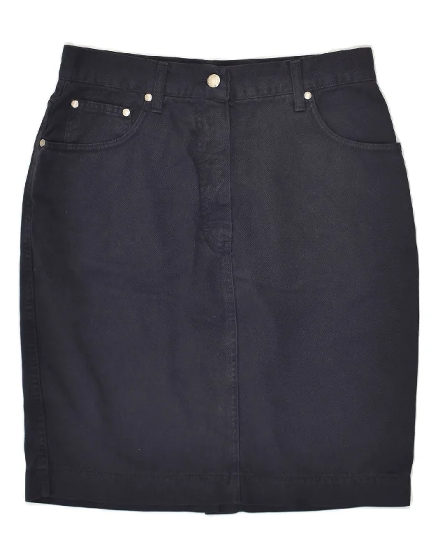 BELFE & BELFE Womens Denim Skirt IT 46 Large W30 Navy Blue Cotton