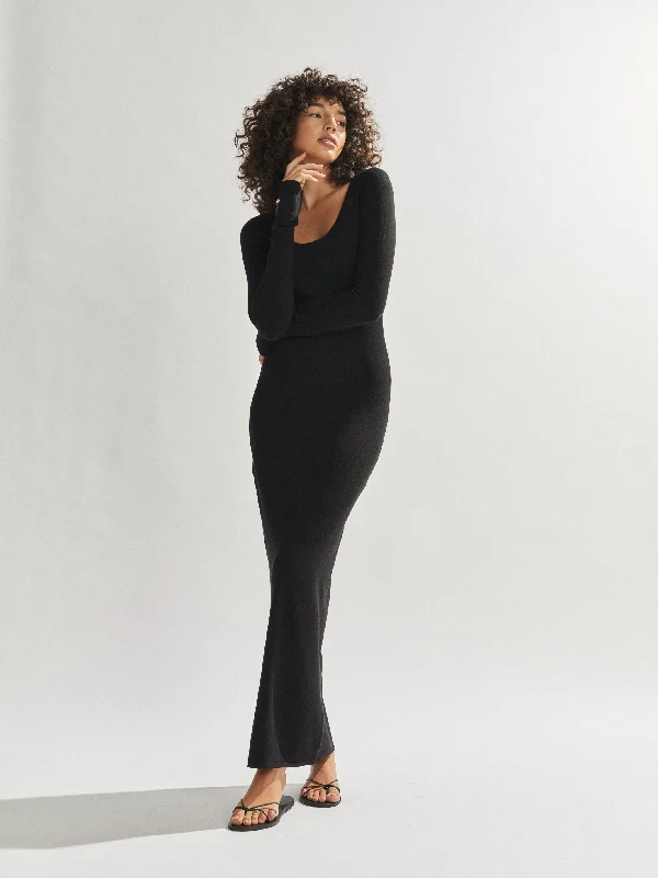 Benton Knit Maxi Dress Black