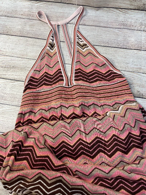 Chevron Pattern Dress Casual Maxi Cmb, Size M