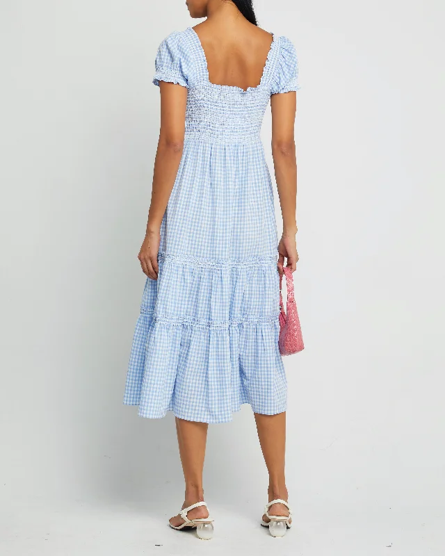 Square Neck Smocked Maxi Dress