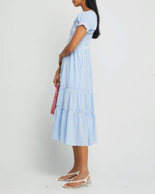 Square Neck Smocked Maxi Dress