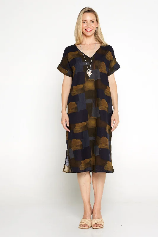 Esiteri Cotton Dress - Winter Forest