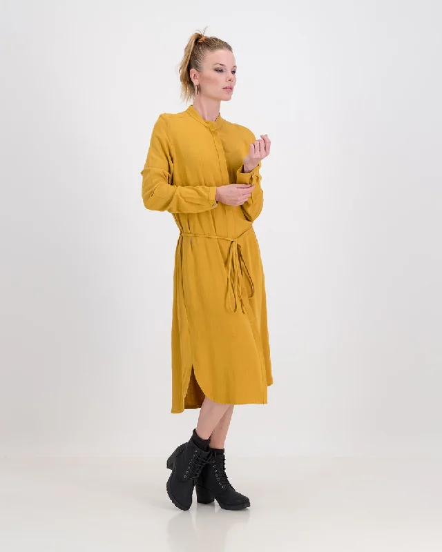 imogen dress - mustard