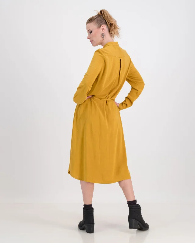 imogen dress - mustard