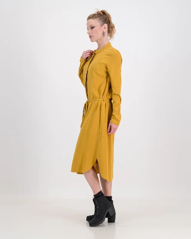 imogen dress - mustard