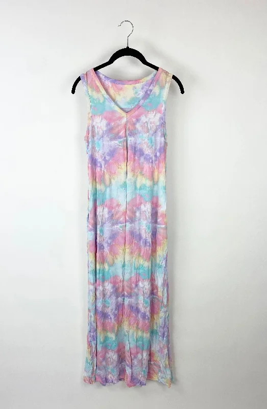 Tie-Dye Sleeveless Lounge Dress - Extra Small