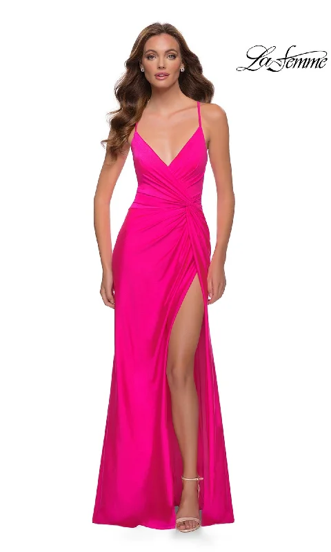 La Femme Hot Pink Long Prom Dress 29870