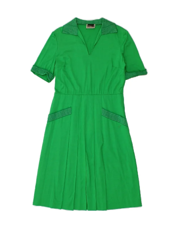 LUISA SPAGNOLI Womens Short Sleeves Shift Dress UK 14 Medium Green