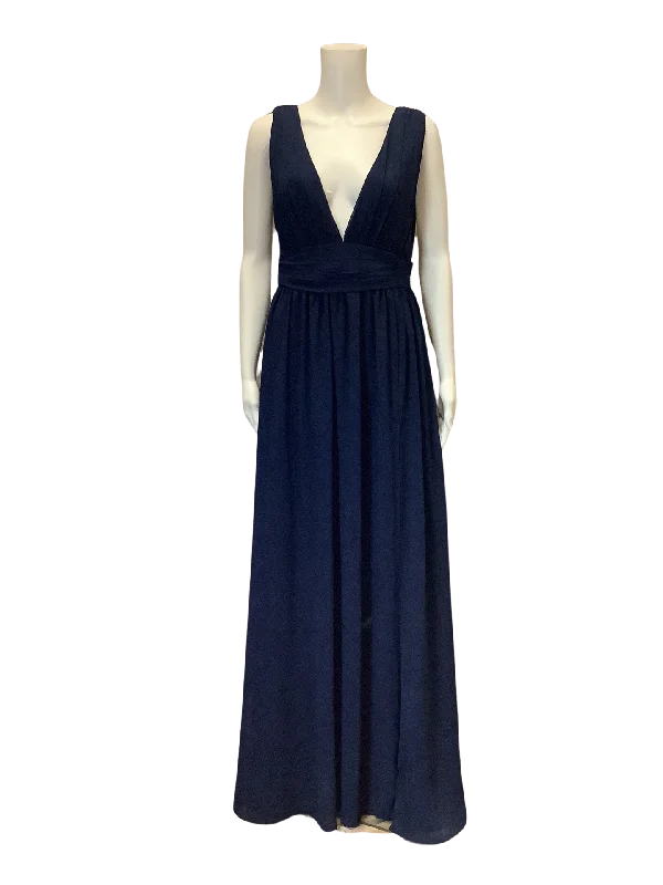 Lulus Women's Dress Blue V Neck Maxi Size: M W/Tags