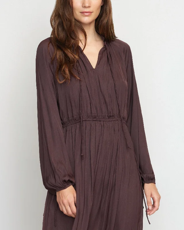 Magdalena Long Sleeve Plisse Dress