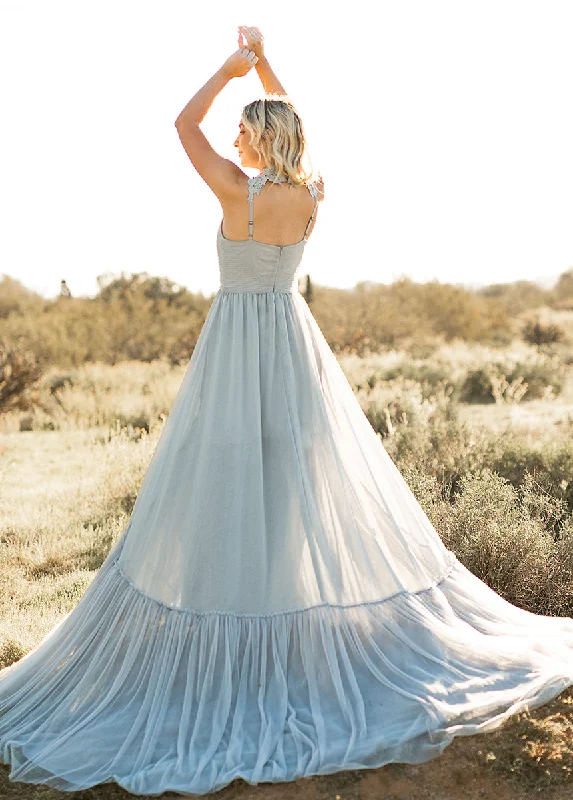 Mckenna Impact Dress in Blue Smoke