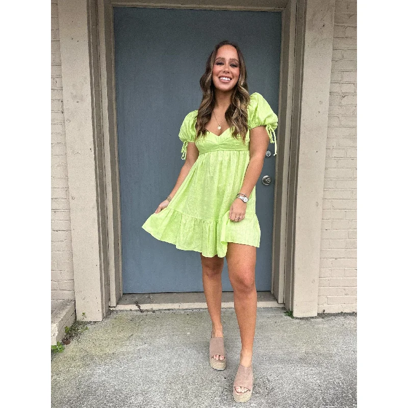 Olivia Sweetheart Green Dress