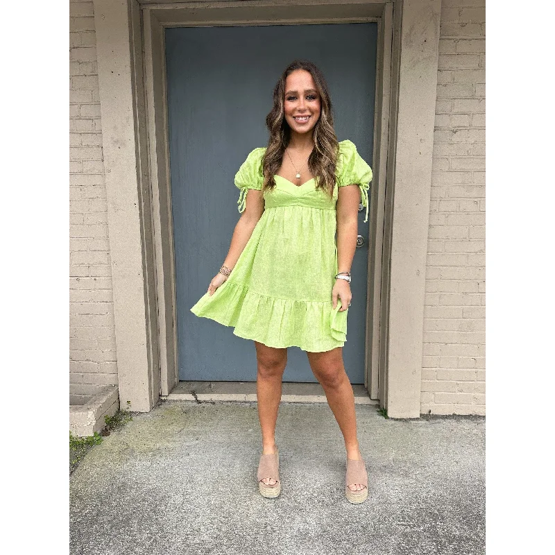 Olivia Sweetheart Green Dress