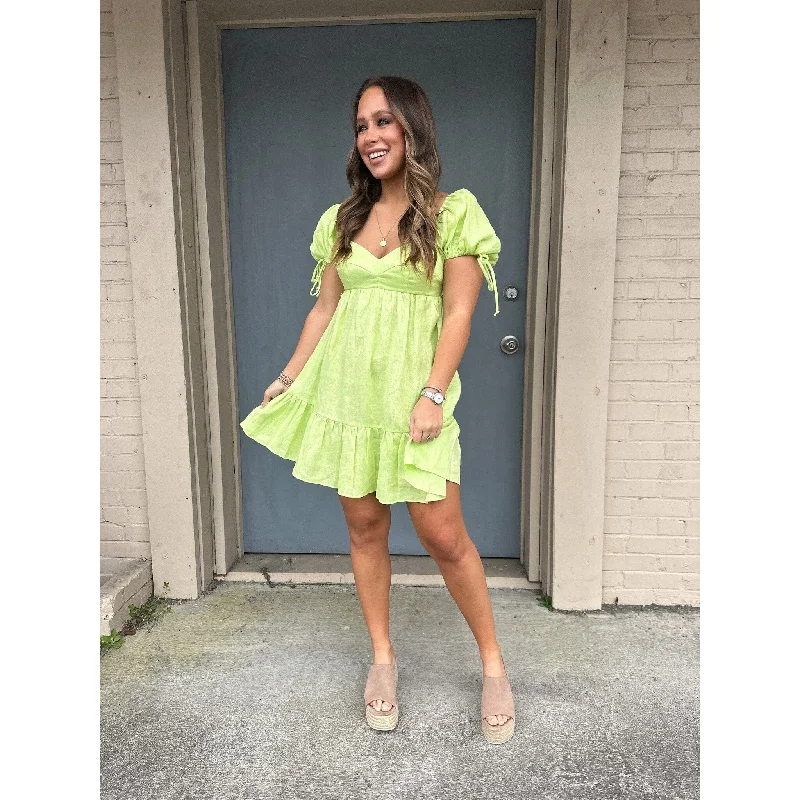 Olivia Sweetheart Green Dress