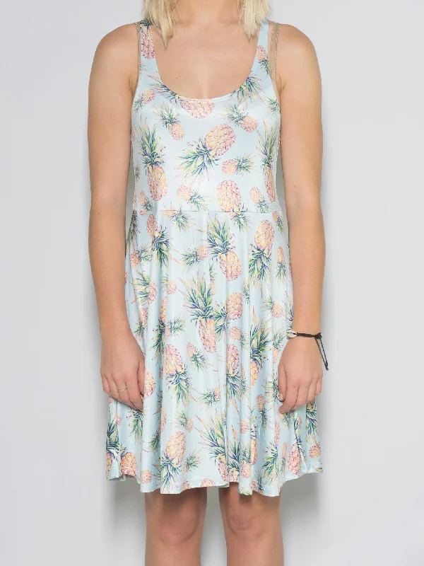 Pastel Pineapple Flowy Racerback Dress