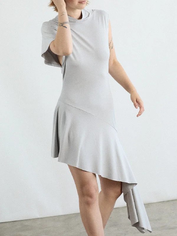 Plume Dress - Silver