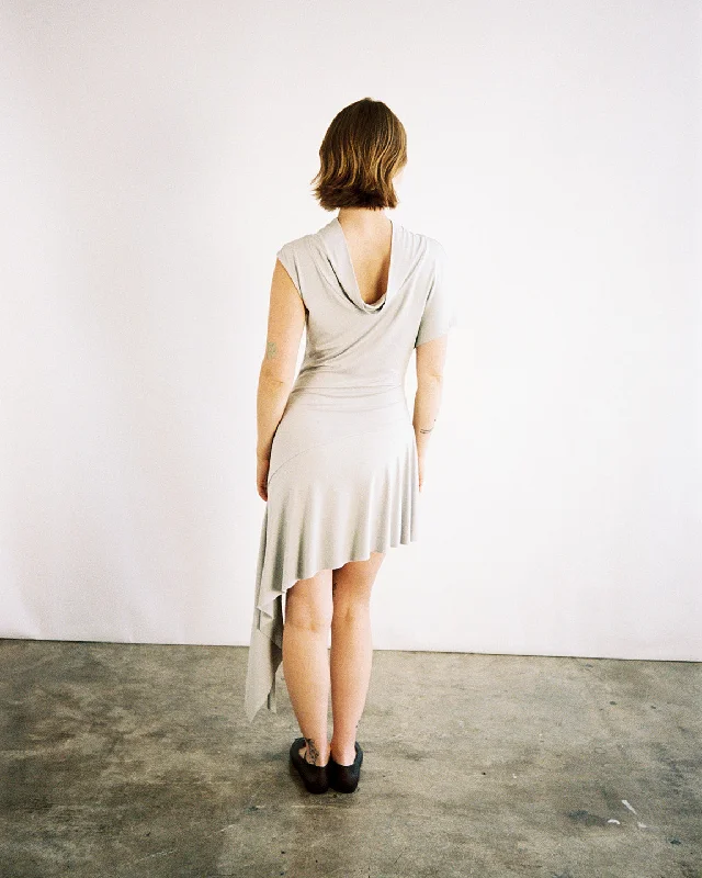 Plume Dress - Silver