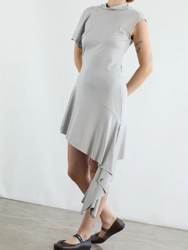 Plume Dress - Silver