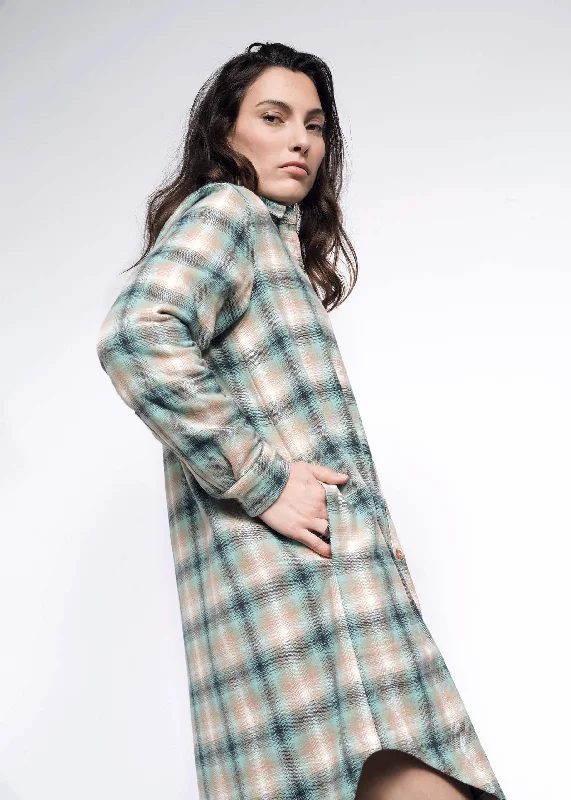 The Essential Flannel Long Sleeve Shirt Dress